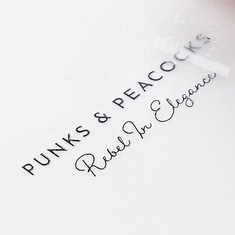 Nickel Transfer Sticker - Metallic Blue Personalized Metal Logo UV Waterproof Label