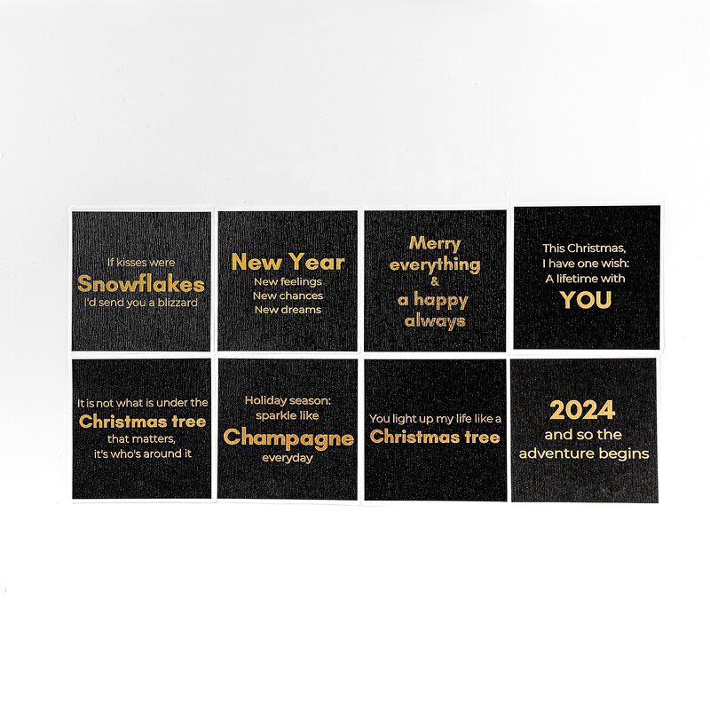 Wood Texture Candle Labels - Hot Sale Full Foil Stamping Embossed Logo Printing