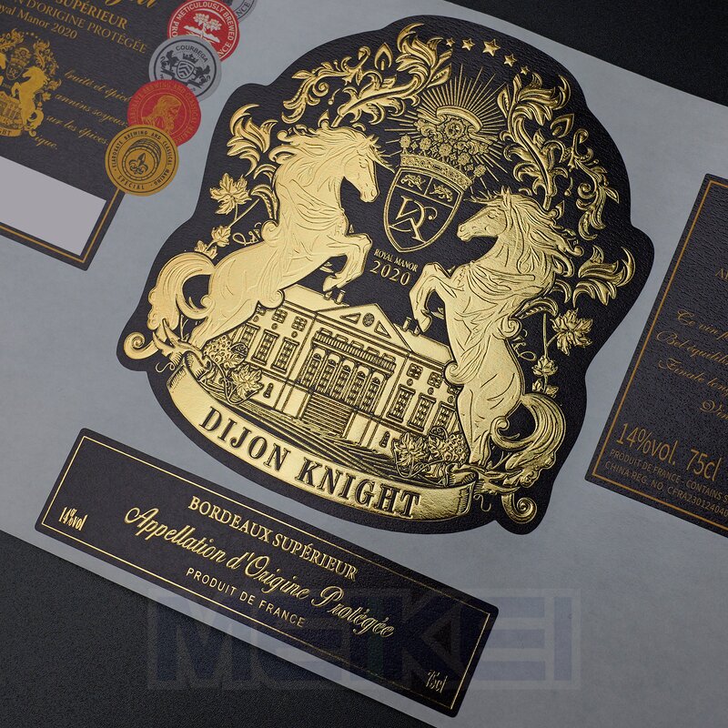 Gold Liquor Labels - Hot Sale Multi Layer Anti-ice Bucket 3D Gold Moisture Proof Bottle