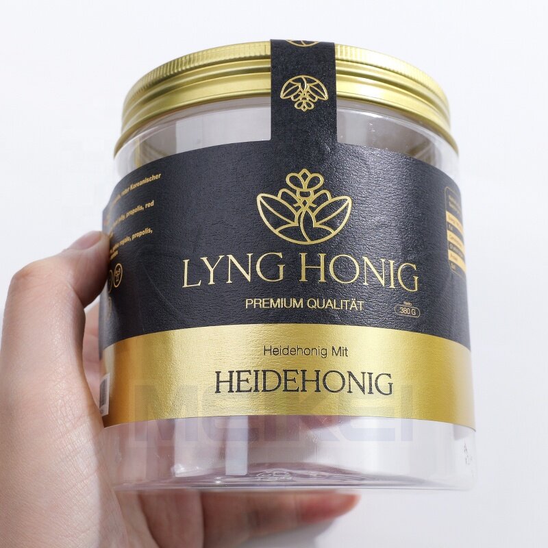 Honey Label Stickers - Custom Logo Gold Foil High Quality Textured Paper Printing