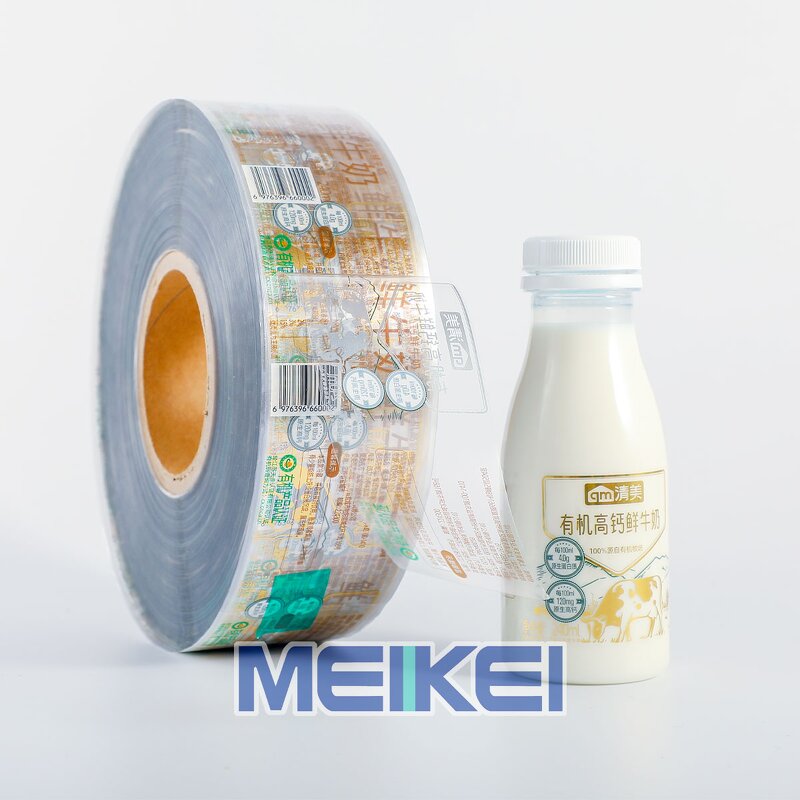 Milk Bottle Labels - Custom Flexo Luxury Ultra Clear BOPP Gold Cold Foiling Print