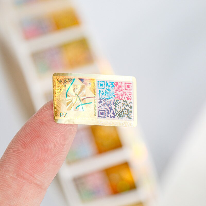 QR Code Hologram - Custom Printing Security Label Seal Tamper Proof Adhesive