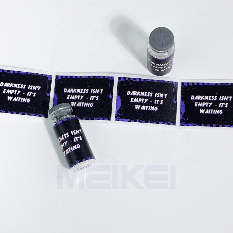 Vial Packaging Labels - Luxury Texture Paper 10ml Custom Logo CMYK 3ML Glass Sticker