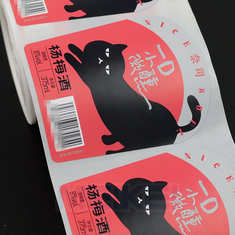 Liquor Sticker Labels - 3D Embossed Spot UV Double Sided Waterproof Anti-ice Bucket