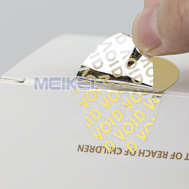 QR Code Security Sticker - Custom Silver Gold Anti-Fake Full Transfer Void Seal