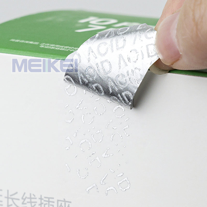 Tamper-evident Labels - Waterproof Half-transfer Gold Foil Pharmaceuticals Warranty