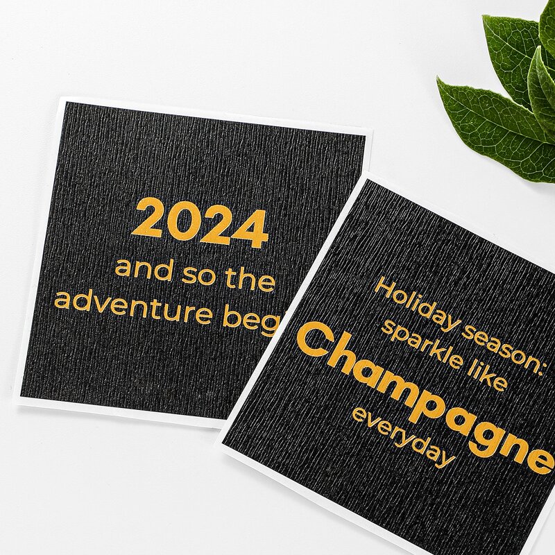 Christmas Candle Labels - 2025 Gold Foil High Temp Resistant Custom Logo Jar Sticker