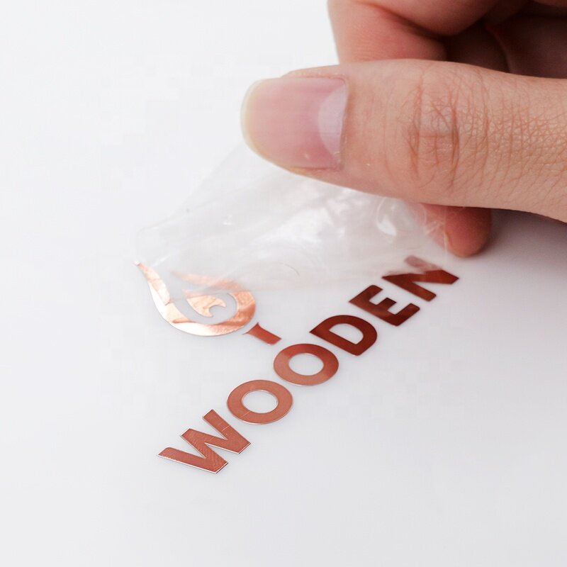 Gold Transfer Sticker - Gift Box Silver 3D Water Proof UV Transfer Packaging Label