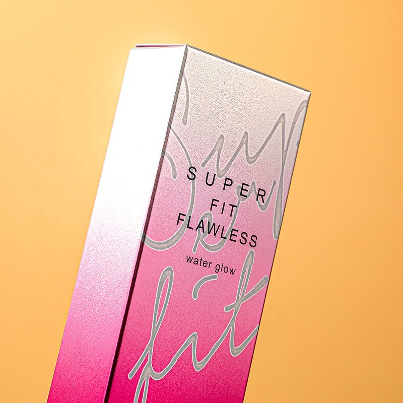 Cosmetic Box Set - 350G Silver Paper 3D Embossed Skin Care Makeup Packaging Box