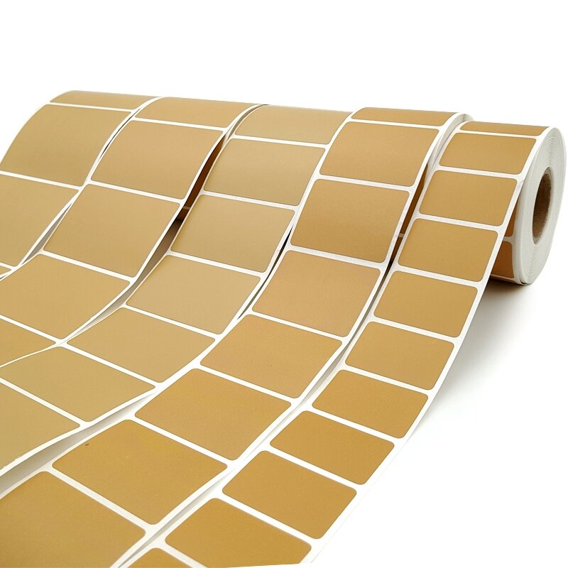 Kraft Label Sticker - Custom Roll Adhesive Blank Thermal Transfer Brown Paper