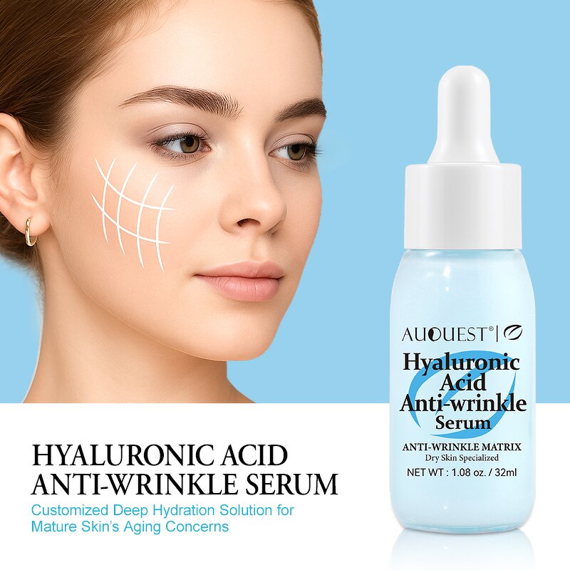 Hyaluronic Acid Serum - Manufacturer - AuQuest Private Label Organic Hydrating Anti-wrinkle Glowing Whitening