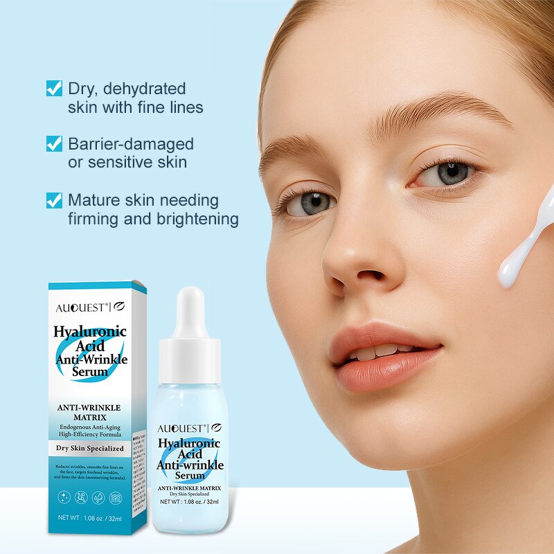 Hyaluronic Acid Serum - Manufacturer - AuQuest Private Label Organic Hydrating Anti-wrinkle Glowing Whitening