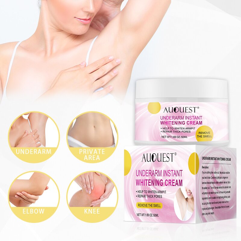 Underarm Whitening Cream - Manufacturer - AuQuest Private Label Organic Parts Brighten Armpit Bleaching Cream