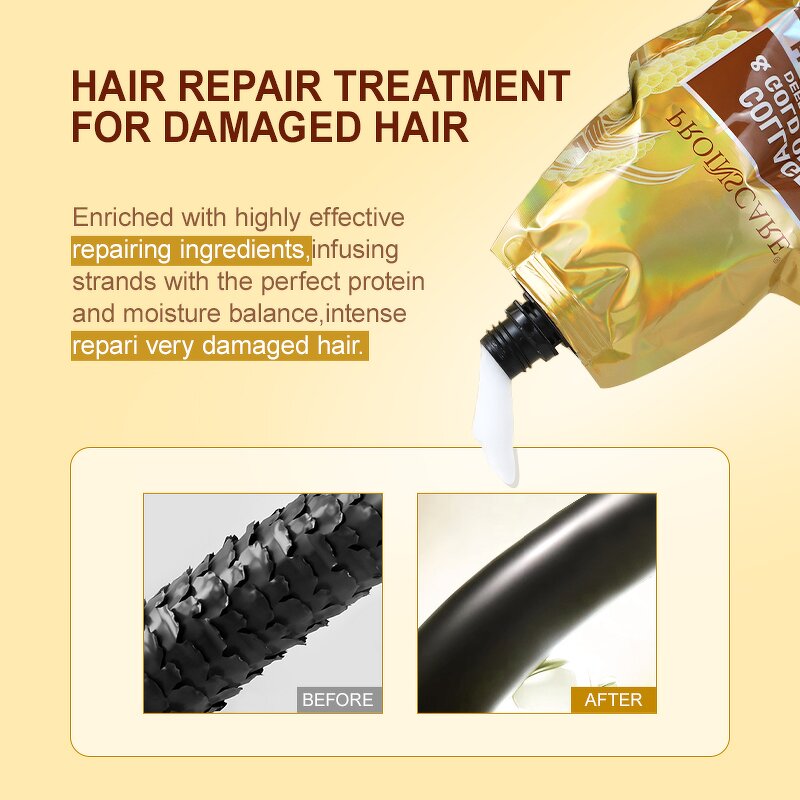 Collagen Hair Mask - Manufacturer - Wholesale Private Label Organic Damaged Hair Moisturizing Repairing