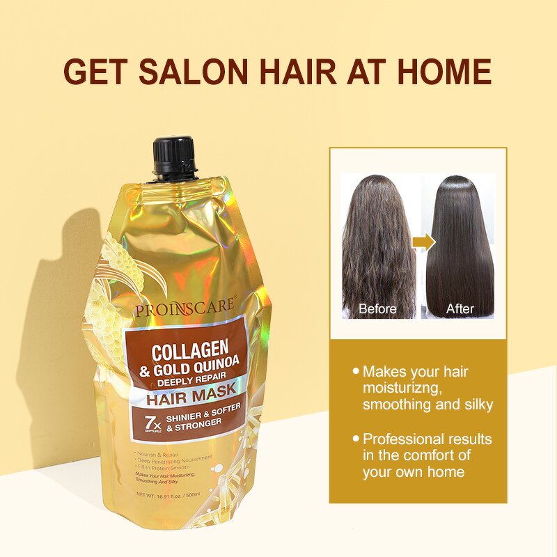 Collagen Hair Mask - Manufacturer - Wholesale Private Label Organic Damaged Hair Moisturizing Repairing