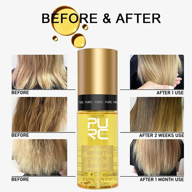 24k Gold Hair Oil - Manufacturer - Private Label Organic Nourishing Smoothing Repair Dry Damaged Hair