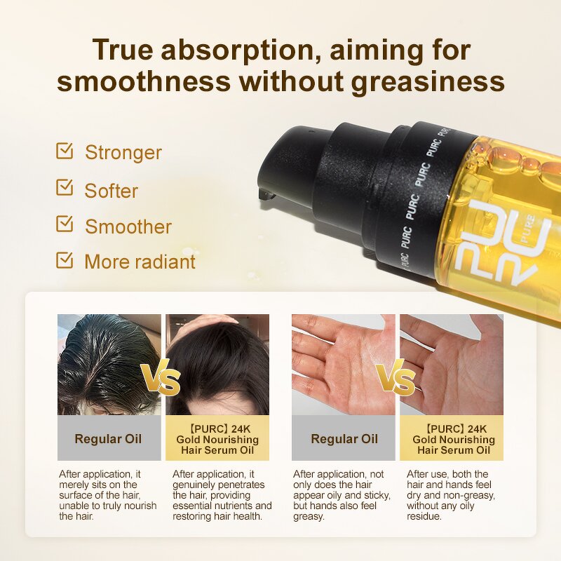 24k Gold Hair Oil - Manufacturer - Private Label Organic Nourishing Smoothing Repair Dry Damaged Hair