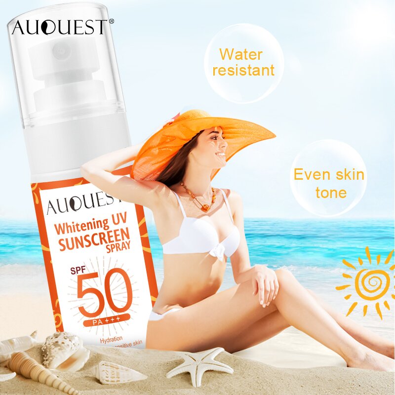 Sunscreen Spray SPF50 - Factory - Private Label Waterproof Whitening Organic Sunblock Face Body Spray
