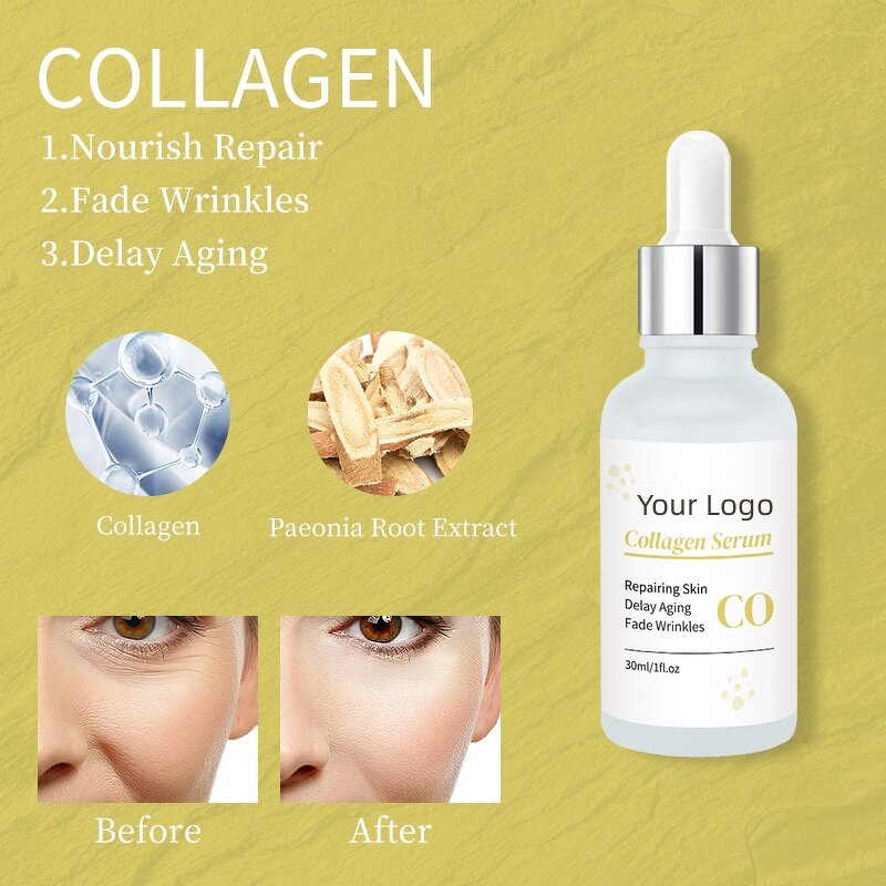 Vitamin C Collagen Serum - Factory - Private Label Whitening Hydrating Niacinamide Hyaluronic Acid Serum