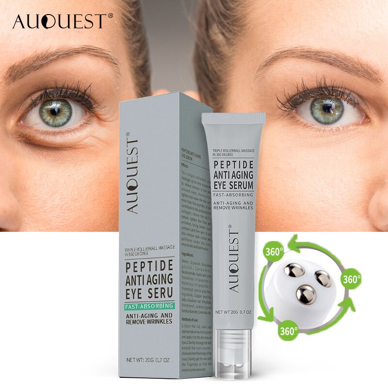 Six Peptide Roller Eye Serum - Manufacturer - Wholesale Organic Anti Aging Lifting Hydrating Eye Bags Removal