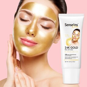24k Gold Peel Off Mask - Factory - Hot Selling Organic Whitening Collagen Peeling Clay Facial Mask