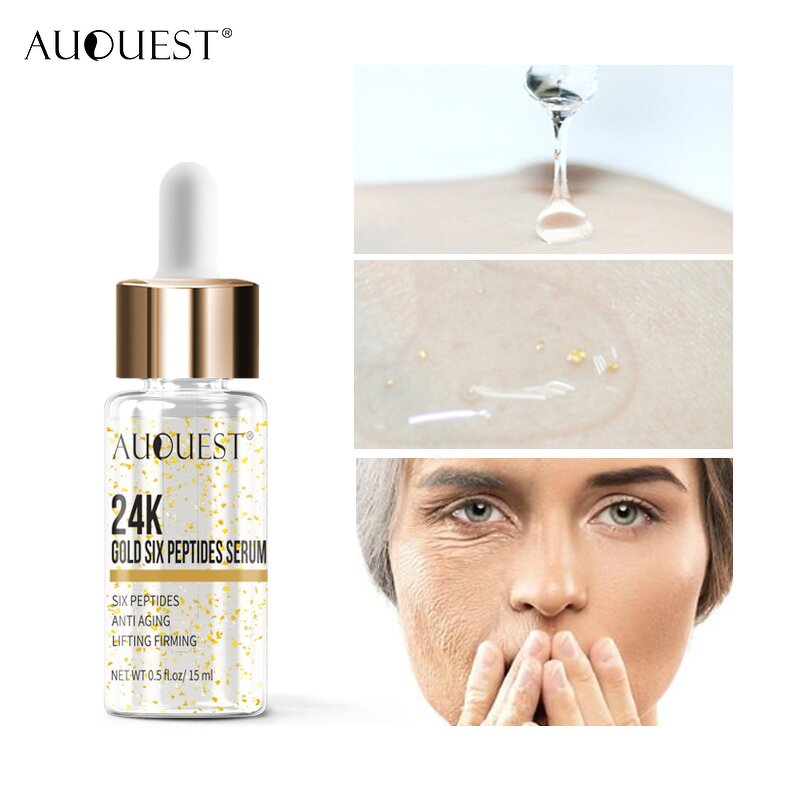 24k Gold Serum - Manufacturer - AuQuest Private Label Organic Vegan Whitening Pores Shrinking Anti-Aging
