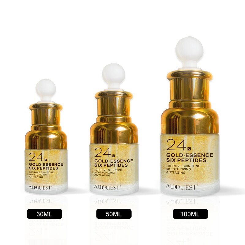 24k Gold Serum - Factory - AuQuest OEM/ODM Private Label Organic Smoothing Whitening Anti Aging Serum