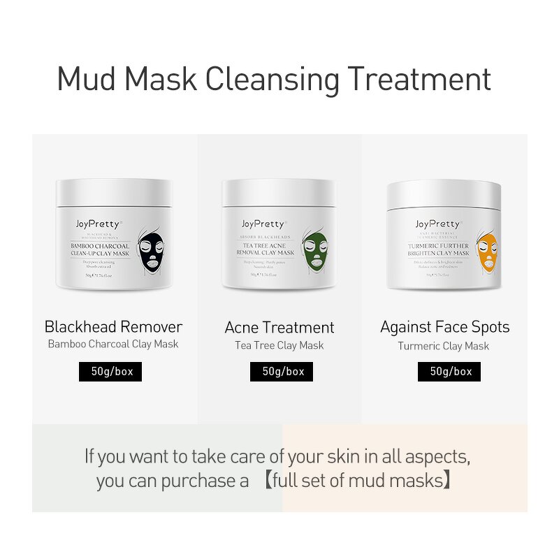 Face Mud Mask Set - Factory - Joypretty Organic Moisturizing Pore Cleaning Remove Blackhead Nourishing Set