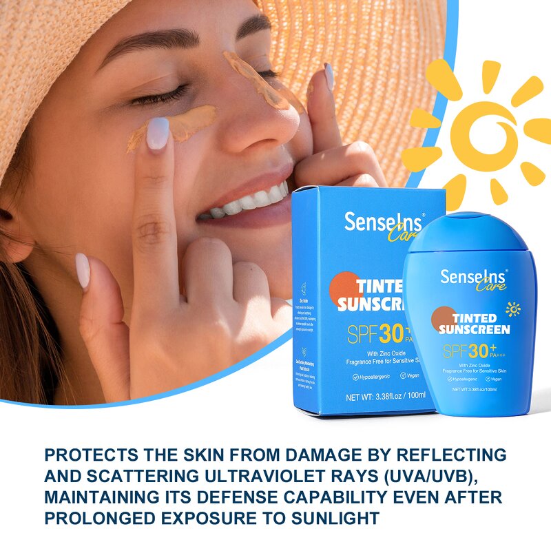 Tinted Sunscreen SPF50 - Manufacturer - OEM Private Label Zinc Oxide Ultraviolet-proof Repairing Hydrating