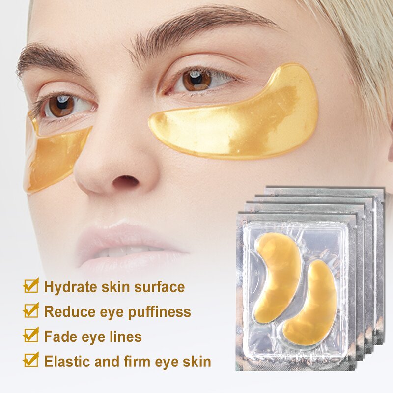 24k Gold Eye Mask - Factory - OEM ODM Hydrogel Dark Circle Puffiness Removal Collagen Gel Eye Patch