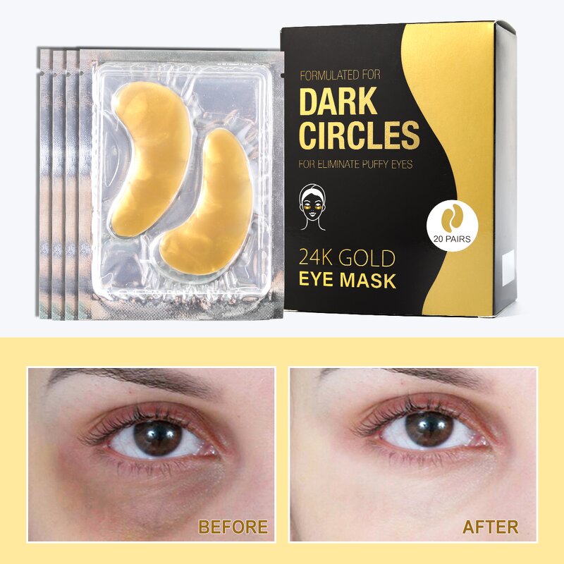 24k Gold Eye Mask - Factory - OEM ODM Hydrogel Dark Circle Puffiness Removal Collagen Gel Eye Patch