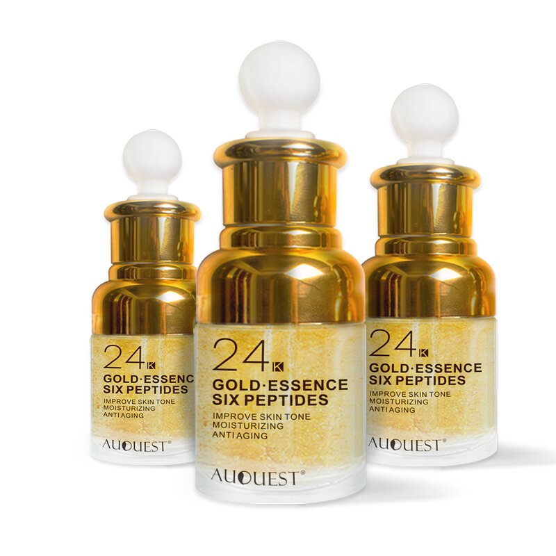 24k Gold Serum - Factory - AuQuest OEM/ODM Private Label Organic Smoothing Whitening Anti Aging Serum