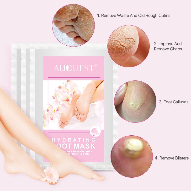 Foot Peel Mask - Factory - Wholesale Private Label Organic Moisturizing Exfoliating Calluses Crack Repair