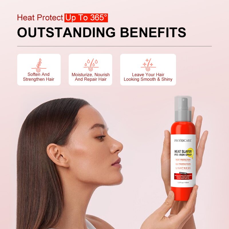 Pre-iron Hair Spray - Manufacturer - PROINSCARE Wholesale Natural Organic Vegan Heat Slayer Repair Spray