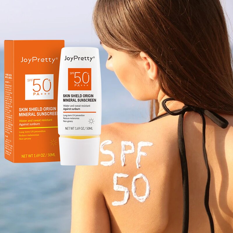 Mineral Sunscreen SPF50 - Factory - Joypretty Wholesale Private Label Organic Vegan UVA UVB Skin Protecting
