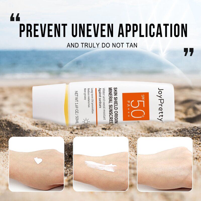 Mineral Sunscreen SPF50 - Factory - Joypretty Wholesale Private Label Organic Vegan UVA UVB Skin Protecting