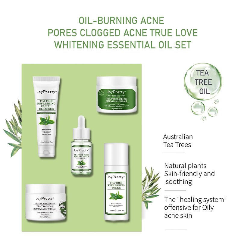 Tea Tree Acne Serum Set - Manufacturer - Private Label Korean Organic Whitening Face Cream Skincare Set