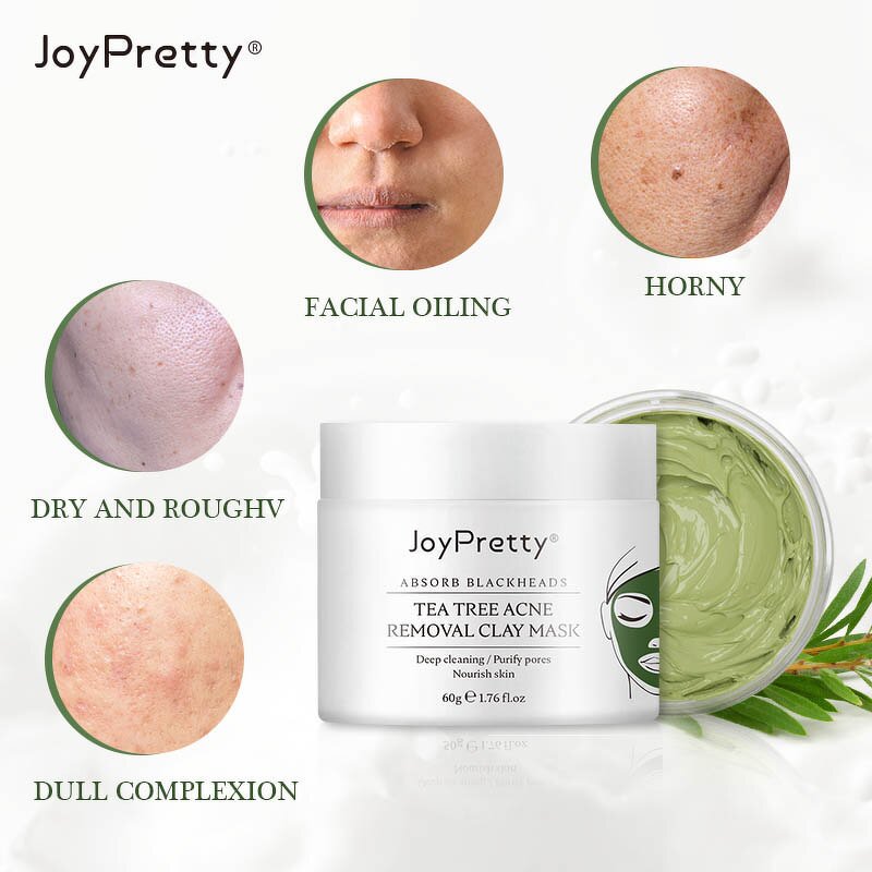 Tea Tree Clay Mask - Factory - Joypretty Organic Anti Acne Deep Cleansing Oil Control Moisturizing Mud Mask