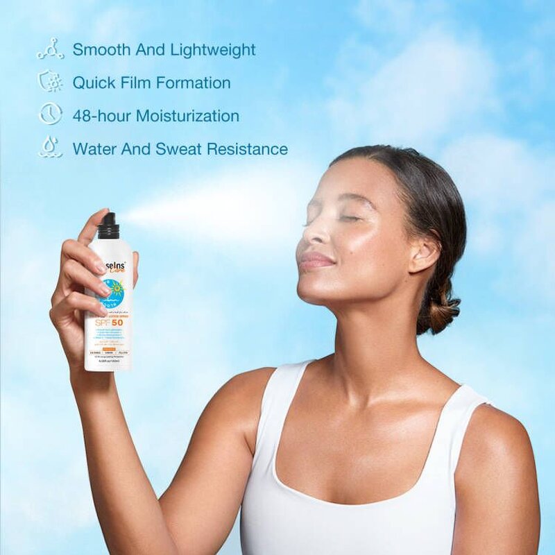 Sunscreen Spray SPF50 - Factory - OEM Custom Logo Private Label Organic Whitening UVA+UVB SunScreen Mist