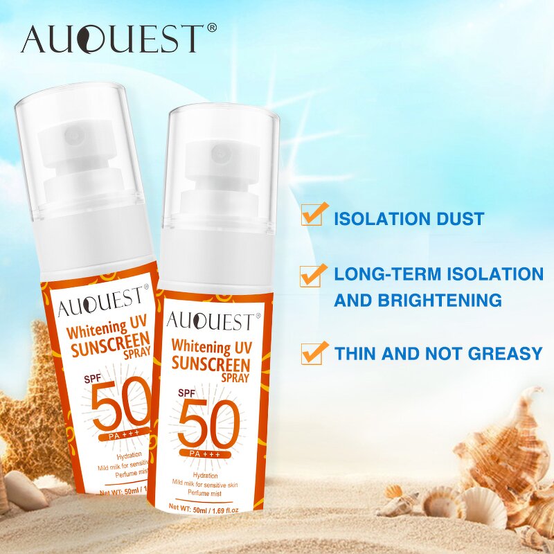 Sunscreen Spray SPF50 - Manufacturer - Wholesale Organic UV Sunburn Block Custom Logo Face Body Whitening