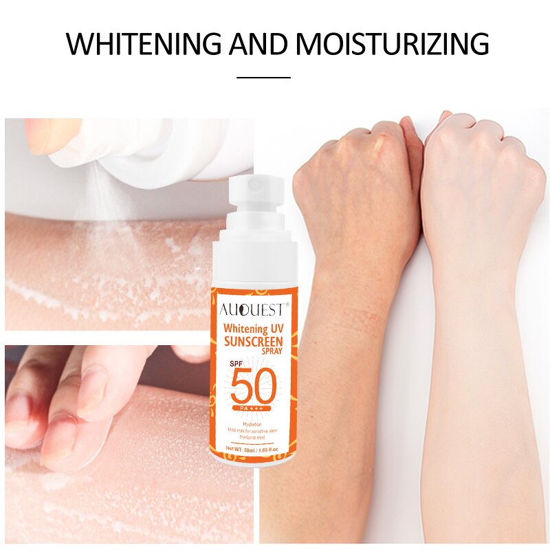Sunscreen Spray SPF50 - Factory - Private Label Waterproof Whitening Organic Sunblock Face Body Spray