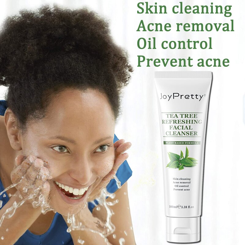 Tea Tree Face Wash - Manufacturer - JoyPretty Private Label Organic Whitening Deep Cleansing Foam Cleanser