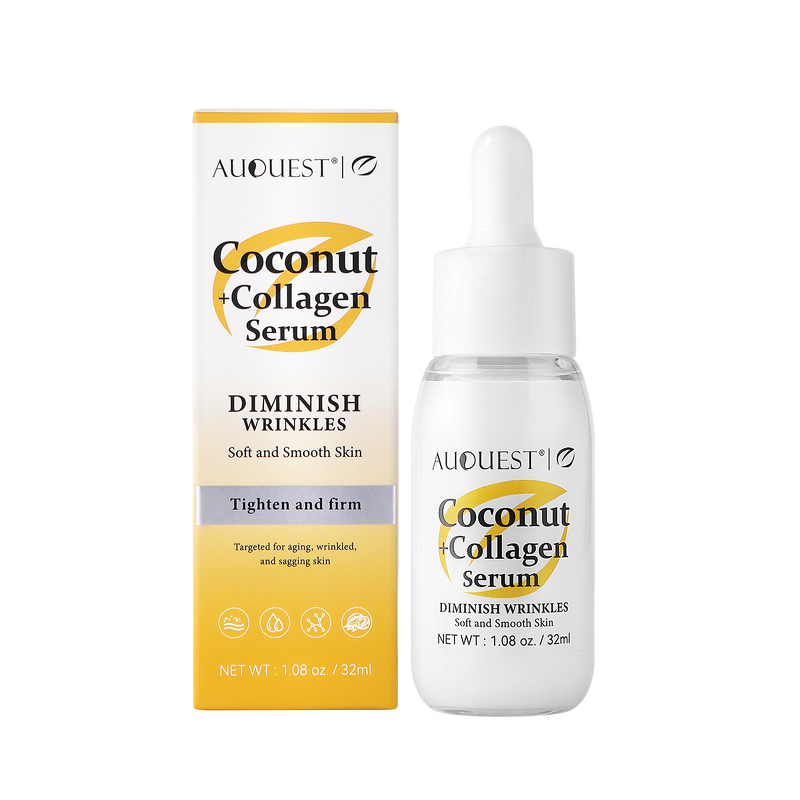 Coconut Collagen Serum - Factory - AuQuest Wholesale Organic Brightening Anti Wrinkles Fine Lines Firming