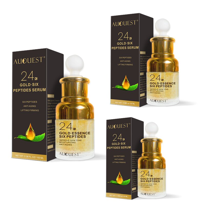 24k Gold Serum - Factory - AuQuest OEM/ODM Private Label Organic Smoothing Whitening Anti Aging Serum