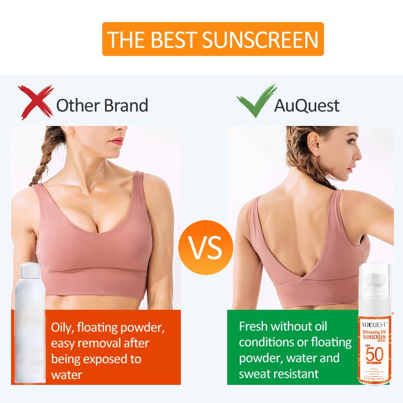 Sunscreen Spray SPF50 - Factory - Private Label Waterproof Whitening Organic Sunblock Face Body Spray