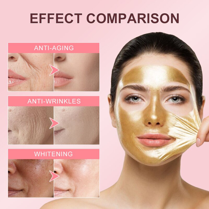 24k Gold Peel Off Mask - Factory - Hot Selling Organic Whitening Collagen Peeling Clay Facial Mask