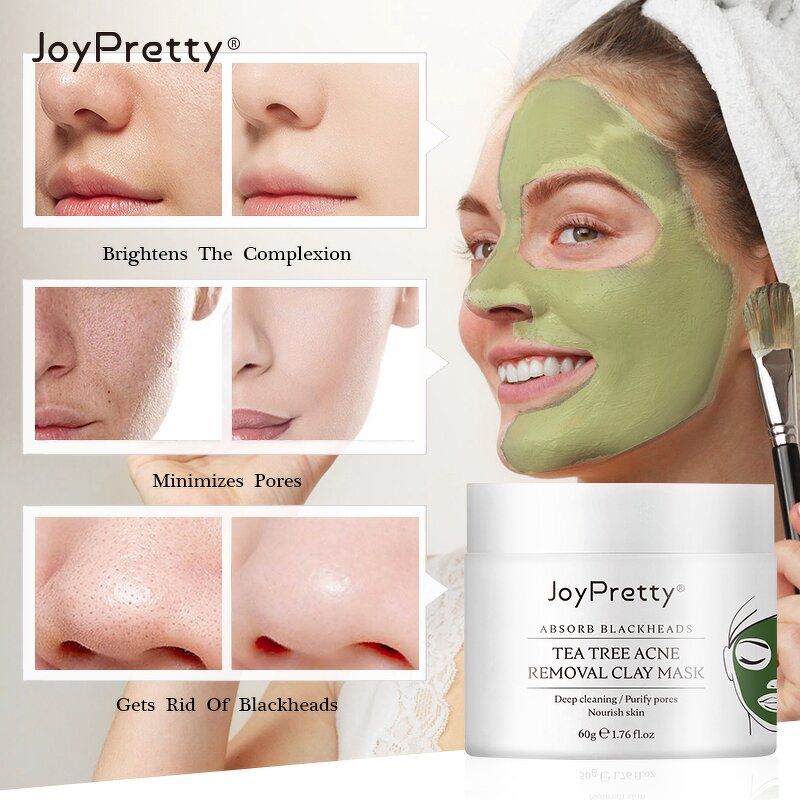 Tea Tree Clay Mask - Factory - Joypretty Organic Anti Acne Deep Cleansing Oil Control Moisturizing Mud Mask