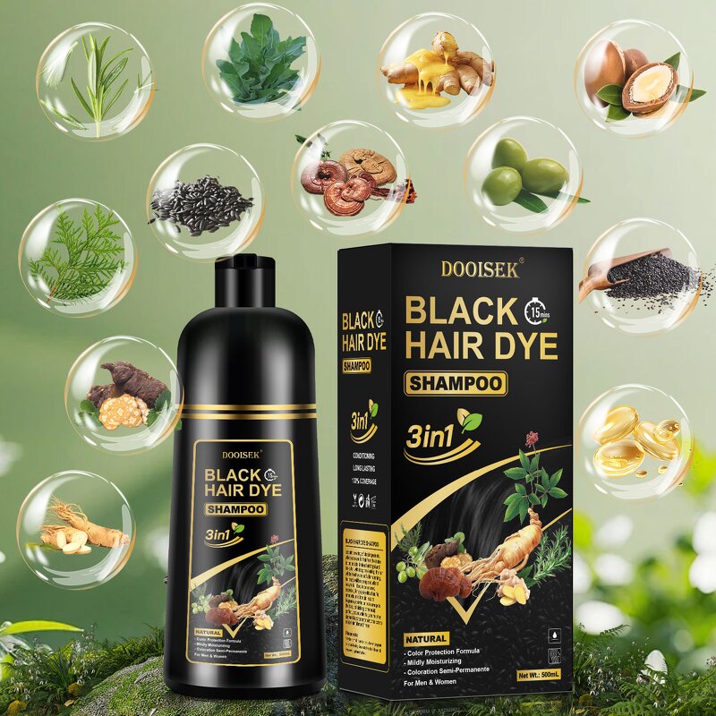 Hair Dye Shampoo Manufacturer - New Trend 500ml 3-in-1 Natural Herbal