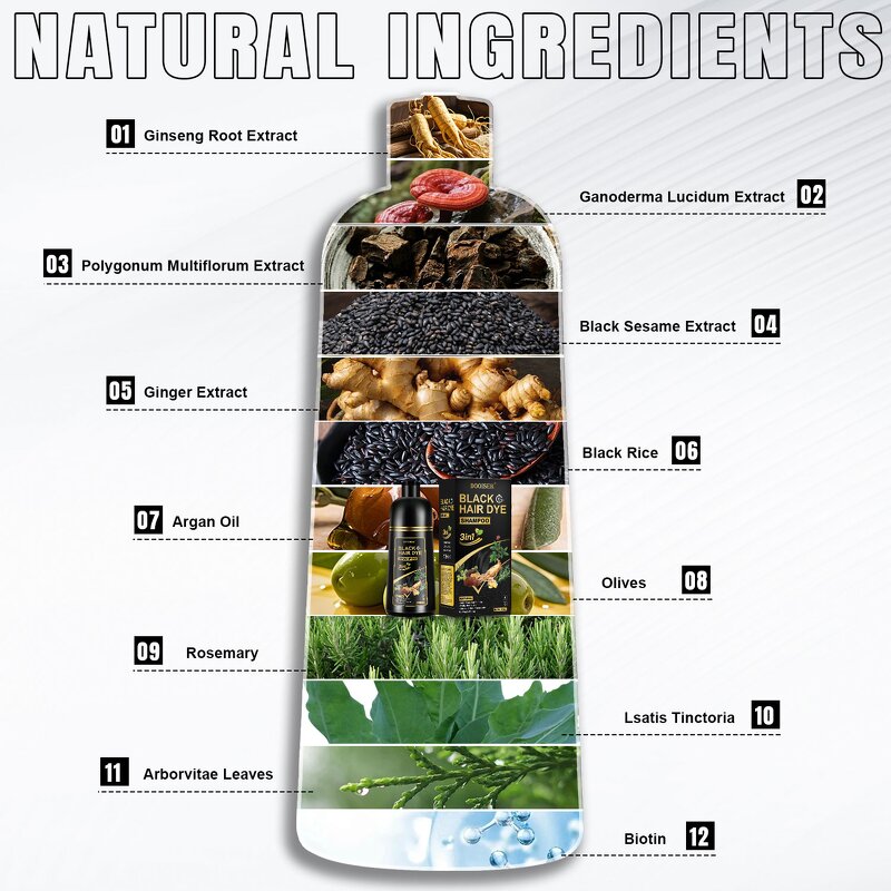 Hair Color Shampoo Manufacturer - Hot Sale Ammonia Free 6 in 1 Herbal