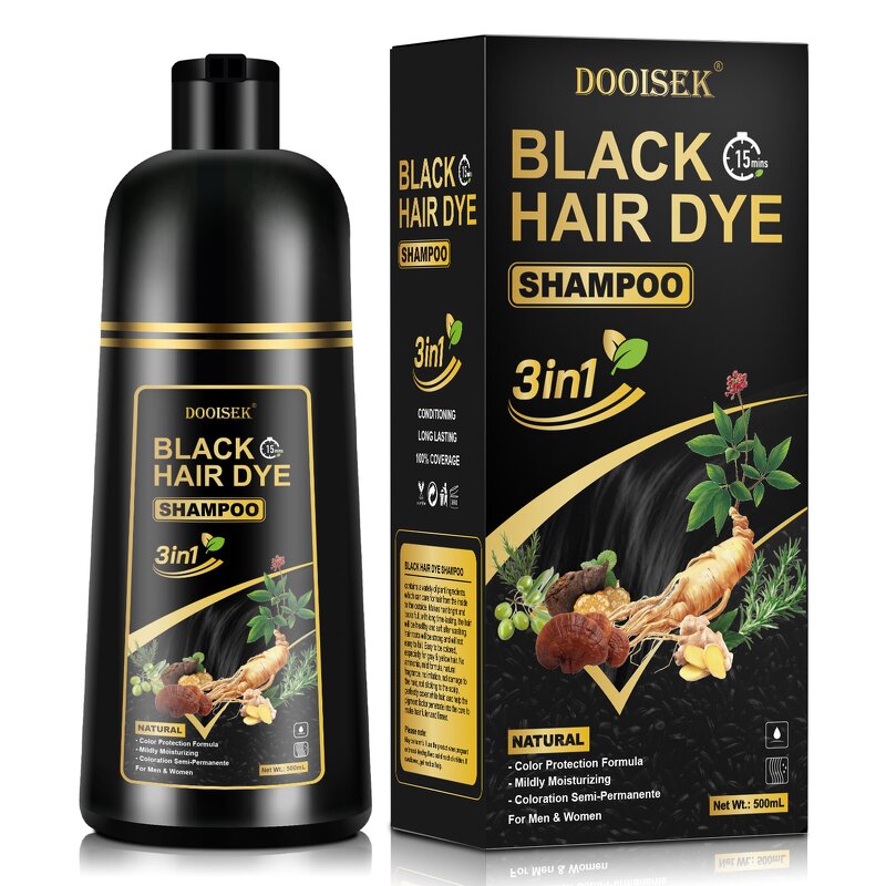 Hair Color Shampoo Manufacturer - Hot Sale 3 in 1 Ammonia Free 500ml Herbal